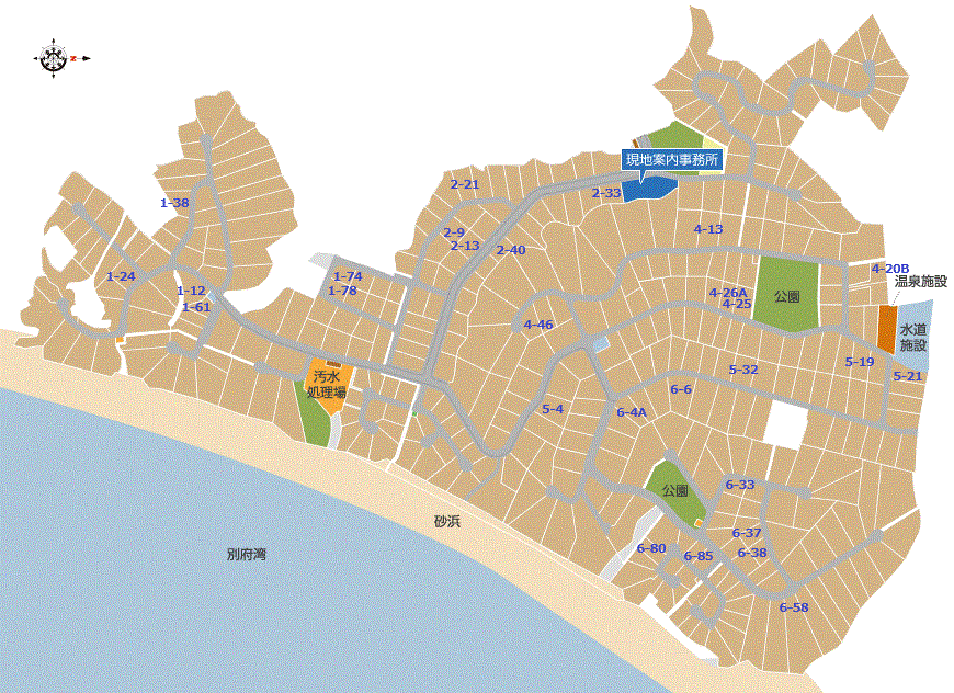 ロイヤルシティ別府湾杵築リゾート全体区画図販売物件（戸建・建